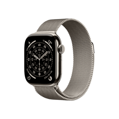 WatchUp™ Watch Series 11 GPS + Cellular Natural Titanium Case with Natural Milanese Loop