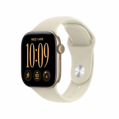 WatchUp™ Watch Series 12 GPS + Cellular Light Gold Aluminium Case with Sand Sport Band