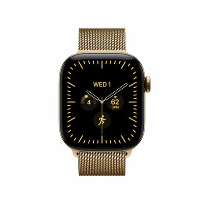 WatchUp™ Watch Series 12 GPS + Cellular Radiant Gold Titanium Case with Radiant Gold Milanese Loop
