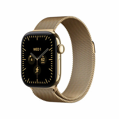 WatchUp™ Watch Series 12 GPS + Cellular Radiant Gold Titanium Case with Radiant Gold Milanese Loop