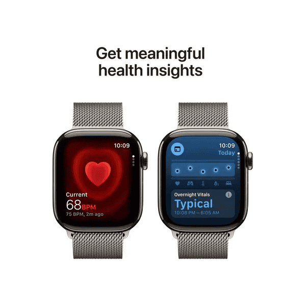 WatchUp™ Watch Series 11 | GPS + Cellular  | Slate Titanium Case Slate Milanese Loop