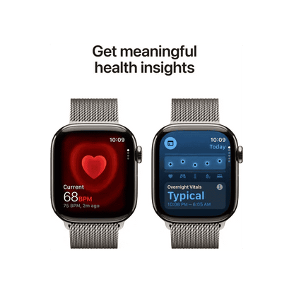 WatchUp™ Watch Series 11 | GPS + Cellular  | Slate Titanium Case Slate Milanese Loop