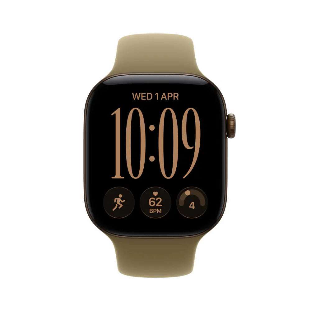 WatchUp™ Watch Series 12 GPS + Cellular Dark Bronze Aluminium Case with Olive Sport Band