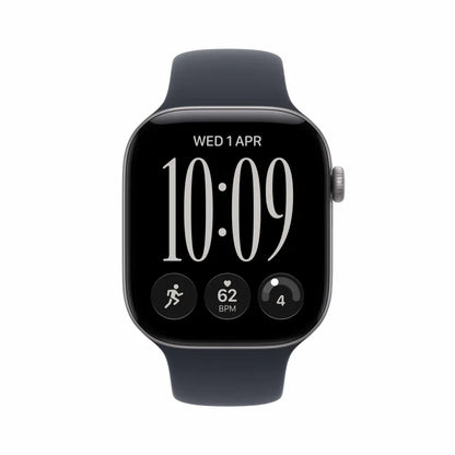 WatchUp™ Watch Series 12 GPS + Cellular Space Grey Aluminium Case with Navy Blue Sport Band