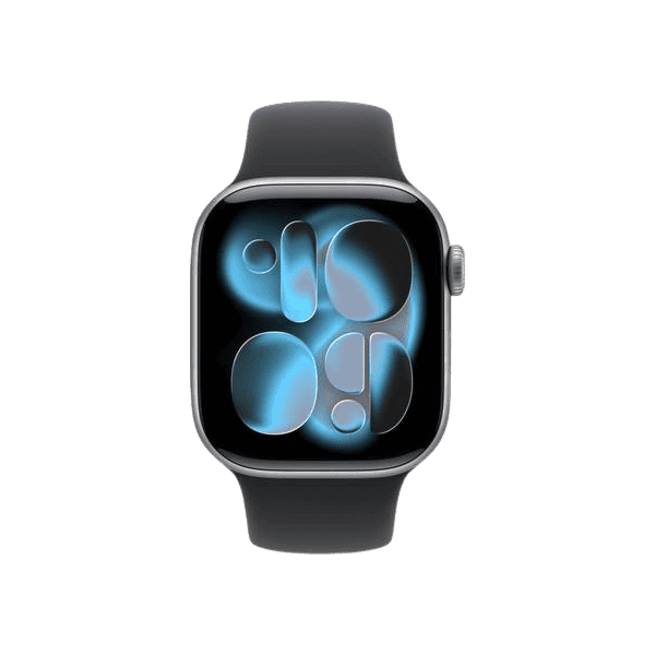 WatchUp™ Watch Series 11 GPS + Cellular Space Grey Aluminium Case with Black Sport Band