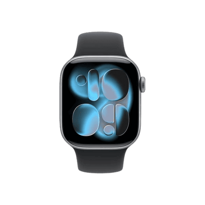 WatchUp™ Watch Series 11 GPS + Cellular Space Grey Aluminium Case with Black Sport Band