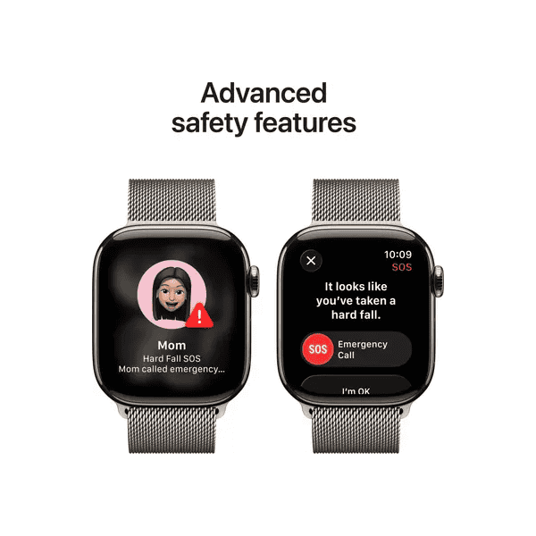 WatchUp™ Watch Series 11 | GPS + Cellular  | Slate Titanium Case Slate Milanese Loop