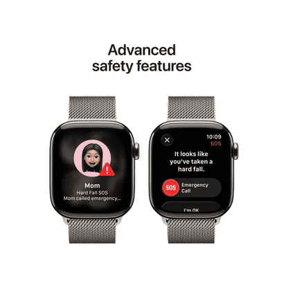 WatchUp™ Watch Series 11 | GPS + Cellular  | Slate Titanium Case Slate Milanese Loop