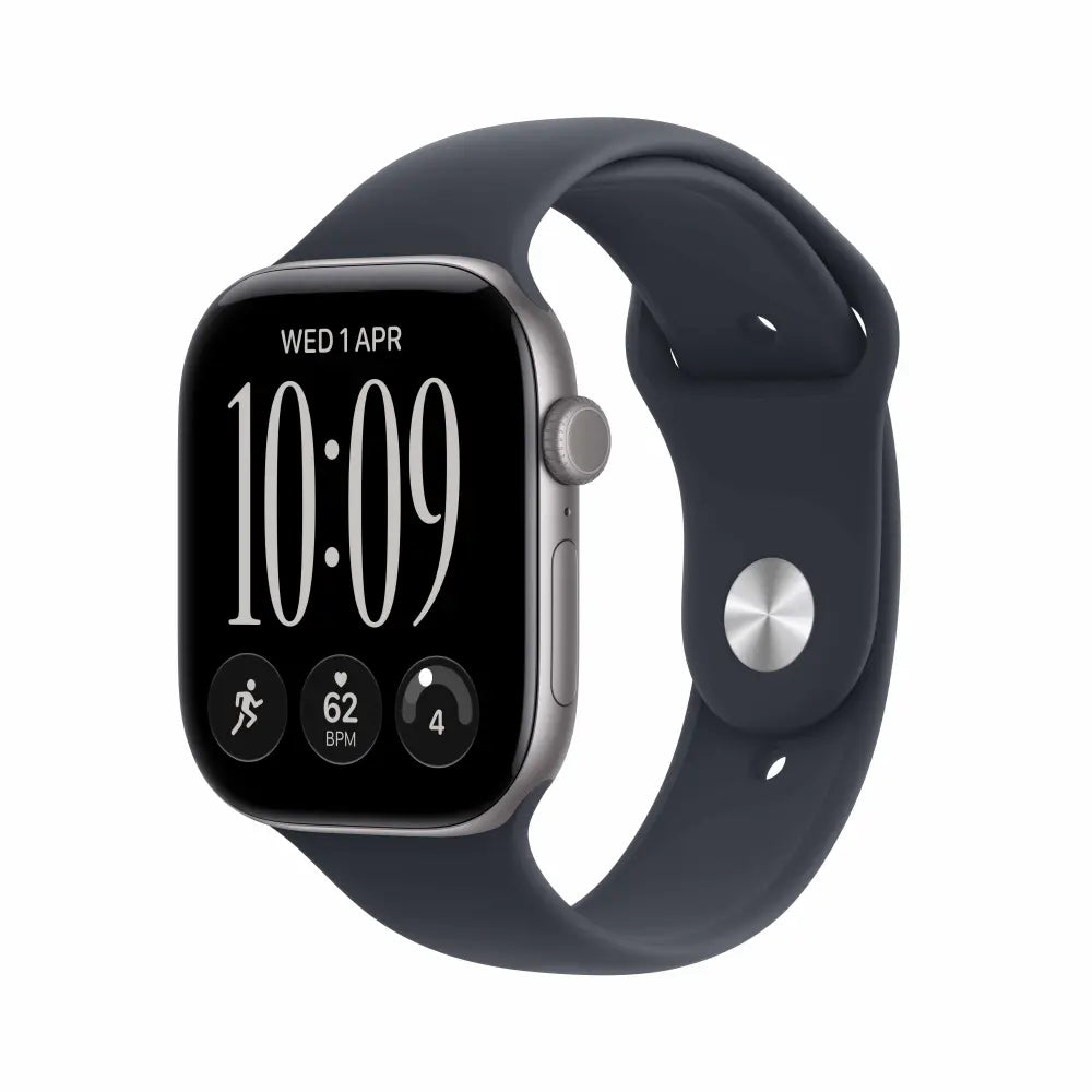 WatchUp™ Watch Series 12 GPS + Cellular Space Grey Aluminium Case with Navy Blue Sport Band