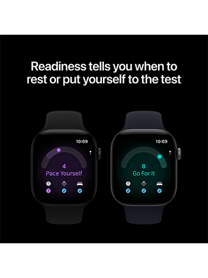 WatchUp™ Watch Series 12 GPS + Cellular Space Grey Aluminium Case with Navy Blue Sport Band