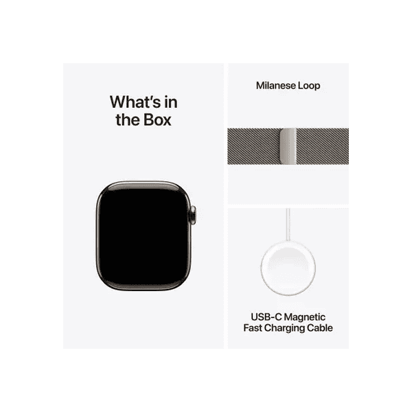WatchUp™ Watch Series 11 | GPS + Cellular  | Slate Titanium Case Slate Milanese Loop