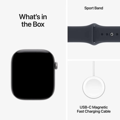 WatchUp™ Watch Series 12 GPS + Cellular Space Grey Aluminium Case with Navy Blue Sport Band