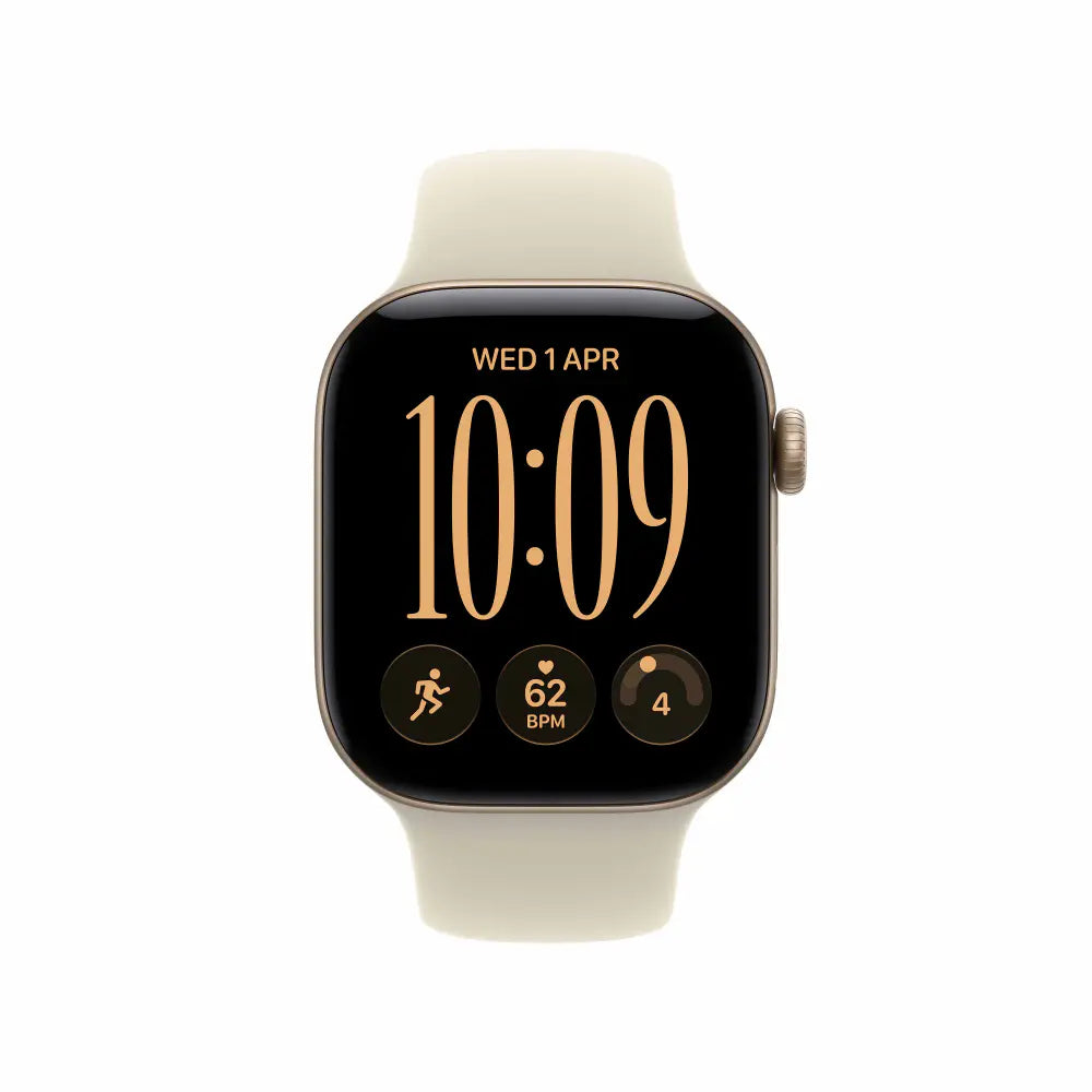 WatchUp™ Watch Series 12 GPS + Cellular Light Gold Aluminium Case with Sand Sport Band