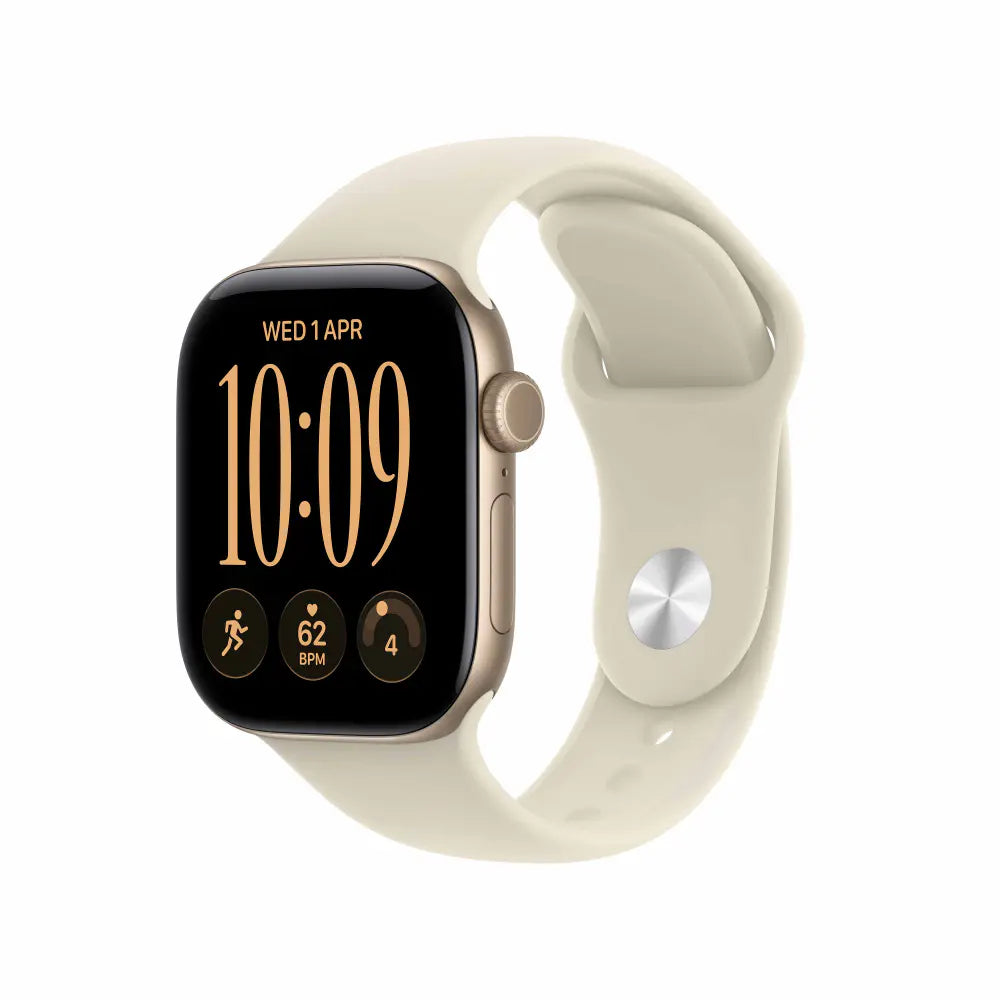WatchUp™ Watch Series 12 GPS + Cellular Light Gold Aluminium Case with Sand Sport Band