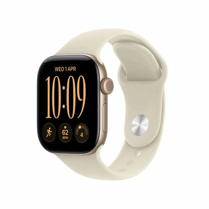 WatchUp™ Watch Series 12 GPS + Cellular Light Gold Aluminium Case with Sand Sport Band